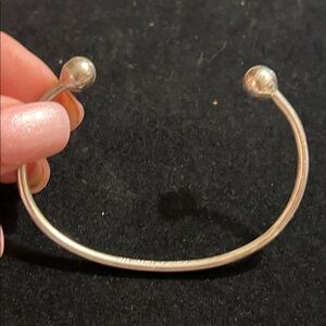 925 STERLING SILVER BALL CUFF BRACELET